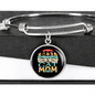 Cat Mom Ever Bracelet Stainless Steel or 18k Gold Circle Bangle-Express Your Love Gifts