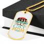 Cat Mom Ever Necklace Stainless Steel or 18k Gold Dog Tag 24" Chain-Express Your Love Gifts