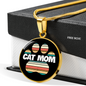 Cat Mom Feet Circle Necklace Stainless Steel or 18k Gold 18-22-Express Your Love Gifts