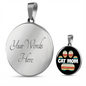 Cat Mom Feet Circle Necklace Stainless Steel or 18k Gold 18-22-Express Your Love Gifts