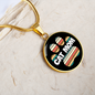 Cat Mom Feet Circle Necklace Stainless Steel or 18k Gold 18-22-Express Your Love Gifts