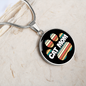 Cat Mom Feet Circle Necklace Stainless Steel or 18k Gold 18-22-Express Your Love Gifts
