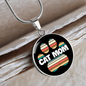 Cat Mom Feet Circle Necklace Stainless Steel or 18k Gold 18-22-Express Your Love Gifts