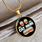 Cat Mom Feet Circle Necklace Stainless Steel or 18k Gold 18-22-Express Your Love Gifts