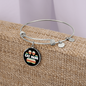 Cat Mom Paw Bracelet Stainless Steel or 18k Gold Circle Bangle-Express Your Love Gifts