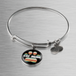 Cat Mom Paw Bracelet Stainless Steel or 18k Gold Circle Bangle-Express Your Love Gifts