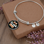 Cat Mom Paw Bracelet Stainless Steel or 18k Gold Circle Bangle-Express Your Love Gifts