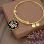 Cat Mom Paw Bracelet Stainless Steel or 18k Gold Circle Bangle-Express Your Love Gifts
