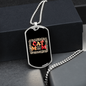 Cat Mom Paw Design Necklace Stainless Steel or 18k Gold Dog Tag 24" Chain-Express Your Love Gifts