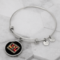Cat Mom Paw Designs Bracelet Stainless Steel or 18k Gold Circle Bangle-Express Your Love Gifts