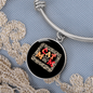 Cat Mom Paw Designs Bracelet Stainless Steel or 18k Gold Circle Bangle-Express Your Love Gifts