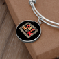 Cat Mom Paw Designs Bracelet Stainless Steel or 18k Gold Circle Bangle-Express Your Love Gifts