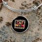 Cat Mom Paw Designs Bracelet Stainless Steel or 18k Gold Circle Bangle-Express Your Love Gifts