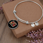 Cat Mom Paw Designs Bracelet Stainless Steel or 18k Gold Circle Bangle-Express Your Love Gifts
