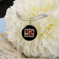 Cat Mom Paw Designs Bracelet Stainless Steel or 18k Gold Circle Bangle-Express Your Love Gifts