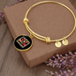 Cat Mom Paw Designs Bracelet Stainless Steel or 18k Gold Circle Bangle-Express Your Love Gifts