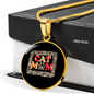 Cat Mom Paw Designs Circle Necklace Stainless Steel or 18k Gold 18-22"-Express Your Love Gifts