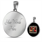 Cat Mom Paw Designs Circle Necklace Stainless Steel or 18k Gold 18-22"-Express Your Love Gifts
