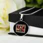 Cat Mom Paw Designs Circle Necklace Stainless Steel or 18k Gold 18-22"-Express Your Love Gifts