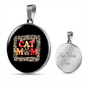 Cat Mom Paw Designs Circle Necklace Stainless Steel or 18k Gold 18-22"-Express Your Love Gifts