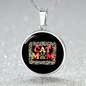 Cat Mom Paw Designs Circle Necklace Stainless Steel or 18k Gold 18-22"-Express Your Love Gifts