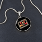Cat Mom Paw Designs Circle Necklace Stainless Steel or 18k Gold 18-22"-Express Your Love Gifts