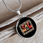 Cat Mom Paw Designs Circle Necklace Stainless Steel or 18k Gold 18-22"-Express Your Love Gifts