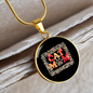 Cat Mom Paw Designs Circle Necklace Stainless Steel or 18k Gold 18-22"-Express Your Love Gifts