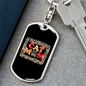 Cat Mom Paw Designs Keychain Stainless Steel or 18k Gold Dog Tag Keyring-Express Your Love Gifts