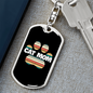 Cat Mom Paw Keychain Stainless Steel or 18k Gold Dog Tag Keyring-Express Your Love Gifts