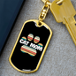 Cat Mom Paw Keychain Stainless Steel or 18k Gold Dog Tag Keyring-Express Your Love Gifts
