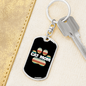 Cat Mom Paw Keychain Stainless Steel or 18k Gold Dog Tag Keyring-Express Your Love Gifts