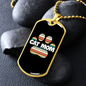 Cat Mom Paw Necklace Stainless Steel or 18k Gold Dog Tag 24" Chain-Express Your Love Gifts