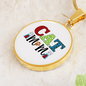 Cat Mom White Circle Necklace Stainless Steel or 18k Gold 18-22"-Express Your Love Gifts