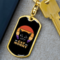 Cat Mommy Keychain Stainless Steel or 18k Gold Dog Tag Keyring-Express Your Love Gifts