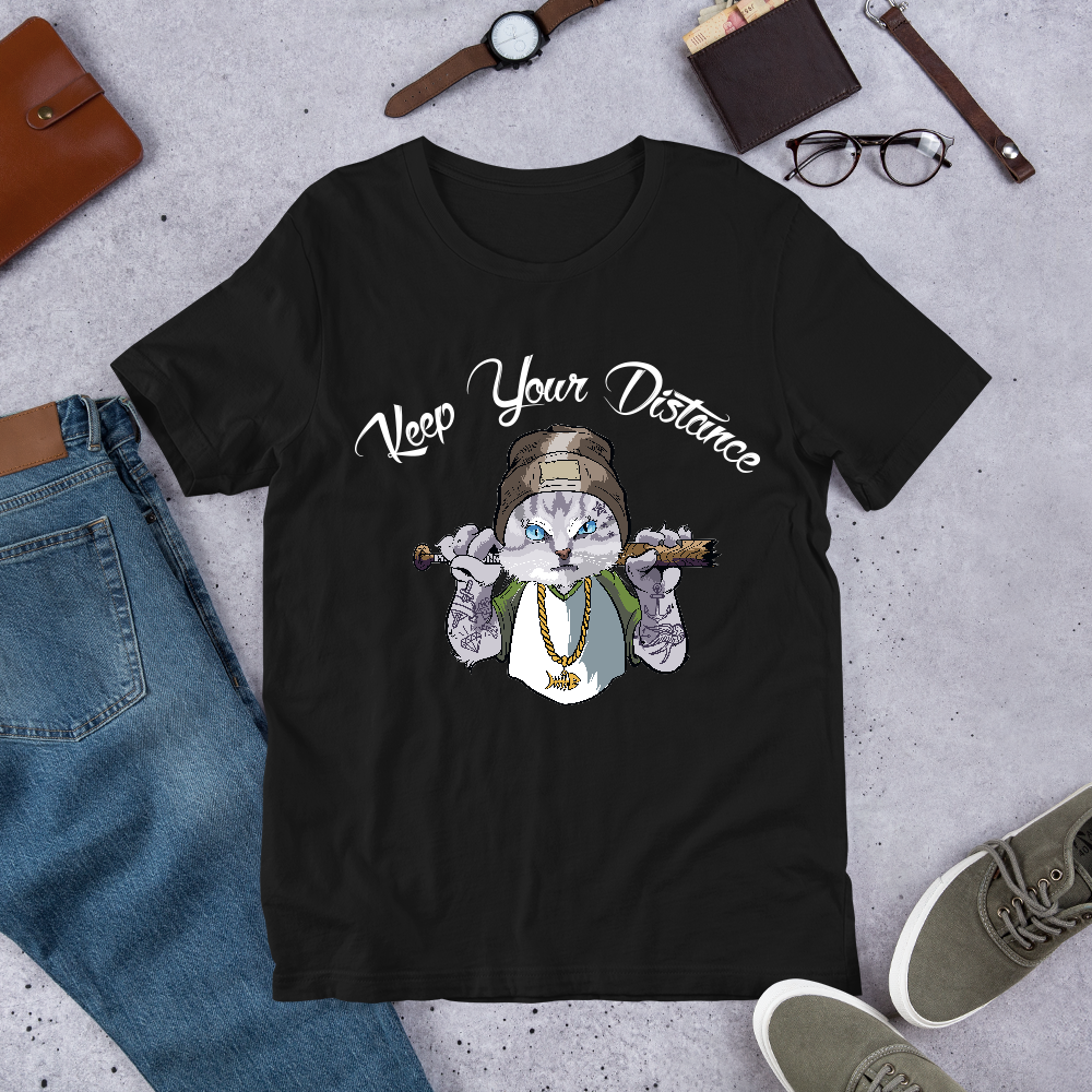 Cat Shirt Cat Keep Your Distance Thug Life Kitty Gangsta-Express Your Love Gifts