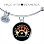 Cat Whisper Paw Bracelet Stainless Steel or 18k Gold Circle Bangle-Express Your Love Gifts