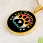 Cat Whisper Paw Circle Necklace Stainless Steel or 18k Gold 18-22"-Express Your Love Gifts
