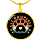Cat Whisper Paw Circle Necklace Stainless Steel or 18k Gold 18-22"-Express Your Love Gifts