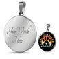 Cat Whisper Paw Circle Necklace Stainless Steel or 18k Gold 18-22"-Express Your Love Gifts