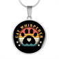 Cat Whisper Paw Circle Necklace Stainless Steel or 18k Gold 18-22"-Express Your Love Gifts