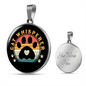 Cat Whisper Paw Circle Necklace Stainless Steel or 18k Gold 18-22"-Express Your Love Gifts