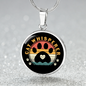 Cat Whisper Paw Circle Necklace Stainless Steel or 18k Gold 18-22"-Express Your Love Gifts
