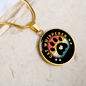 Cat Whisper Paw Circle Necklace Stainless Steel or 18k Gold 18-22"-Express Your Love Gifts