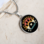 Cat Whisper Paw Circle Necklace Stainless Steel or 18k Gold 18-22"-Express Your Love Gifts