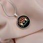 Cat Whisper Paw Circle Necklace Stainless Steel or 18k Gold 18-22"-Express Your Love Gifts
