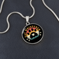 Cat Whisper Paw Circle Necklace Stainless Steel or 18k Gold 18-22"-Express Your Love Gifts