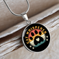 Cat Whisper Paw Circle Necklace Stainless Steel or 18k Gold 18-22"-Express Your Love Gifts