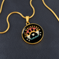 Cat Whisper Paw Circle Necklace Stainless Steel or 18k Gold 18-22"-Express Your Love Gifts