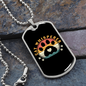 Cat Whisper Paw Necklace Stainless Steel or 18k Gold Dog Tag 24" Chain-Express Your Love Gifts